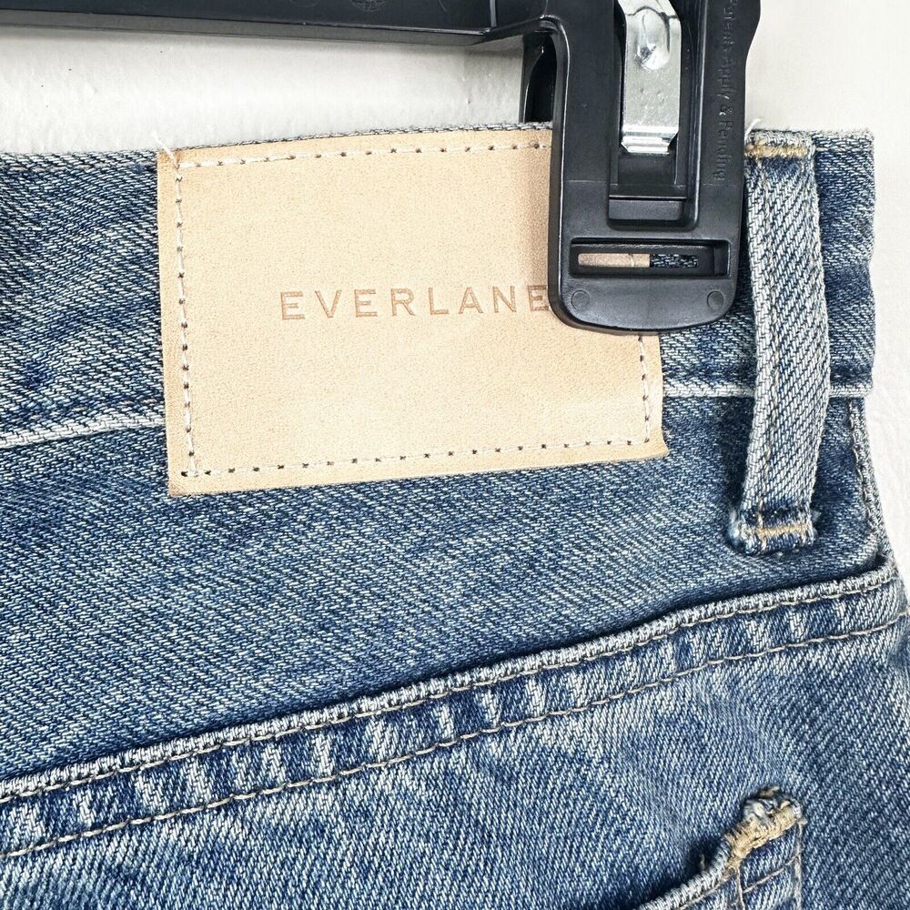 Everlane The 90s Cheeky Ankle Blue Jeans 25 Denim Button Fly Organic Cotton - Picture 4 of 10